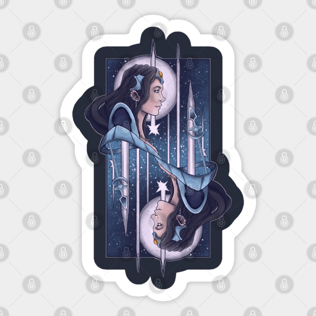 Priestess of the Moon Sticker by njonestees